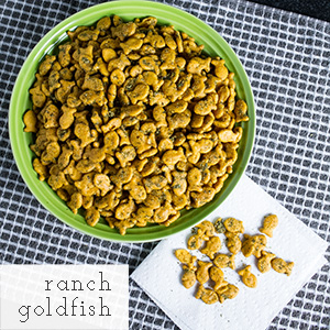 Ranch Goldfish crackers are like ranch oyster crackers....only better. They are a perfect snack for a holiday party! | recipe from Chattavore.com
