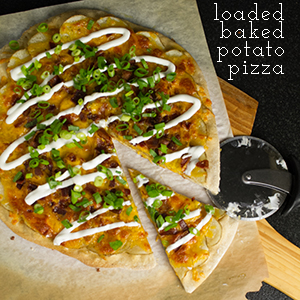 How can you make a loaded baked potato better? Put it on a pizza! Loaded baked potato pizza recipe from Chattavore