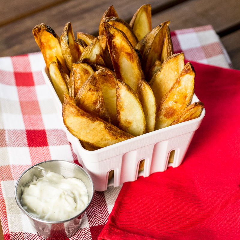 oven fried potato wedges // chattavore
