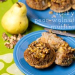 sticky pear-walnut muffins | chattavore
