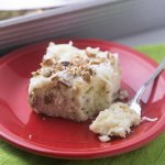 Italian cream sheet cake is a classic Southern cake made simple in a sheet pan. With cream cheese icing, pecans, and coconut, it's perfect! #cakes #baking #sheetcake #italiancreamcake #southernfood | Recipe from Chattavore.com