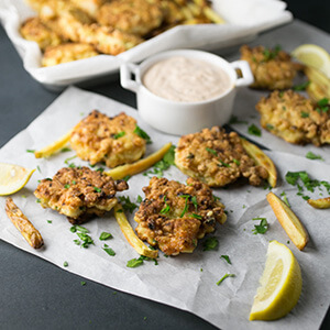 Shrimp and corn fritters are like a delicious hush puppy stuffed with shrimp and corn. They're a great snack and a perfect dinner! | Recipe from Chattavore.com
