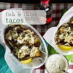 Fish & chips tacos have all the components of traditional fish & chips - battered fish, malt vinegar, and tartar sauce - all piled on a tortilla. Perfect for #TacoTuesday! | chattavore.com
