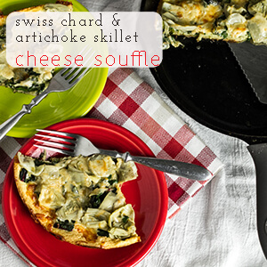This skillet cheese soufflé is baked right in a skillet, is perfect for breakfast, lunch, or dinner, and is a great way to use up whatever you have in your fridge! | chattavore.com