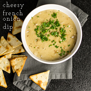 This cheesy French onion dip has all the flavors of French onion soup in dippable form! | chattavore.com