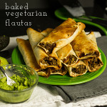 These baked vegetarian flautas with lentil-walnut filling are so delicious you won't miss the meat! Perfect for #MeatlessMonday| chattavore.com