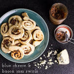 Blue cheese and bacon jam swirls are a perfect appetizer or snack for a party...or just for a Tuesday! Sponsored by Sequatchie Cove Creamery | Recipe from Chattavore.com
