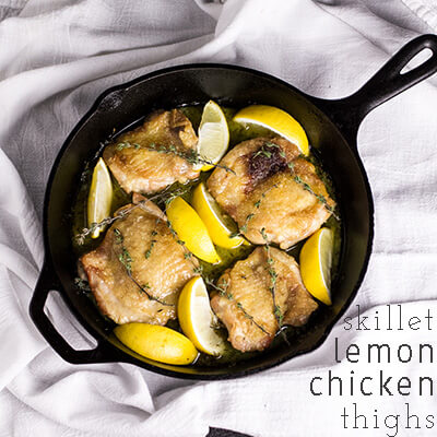 Lemon and chicken go together like peanut butter and jelly. These lemon chicken thighs are so tasty and incredibly easy to make, which makes them perfect for a quick weeknight dinner! | recipe from Chattavore