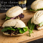 Blue cheese & balsamic steak sliders are a fun and slightly fancy snack for your Super Bowl Sunday spread...but don't worry about that "fancy" part...because steak. | recipe from chattavore.com