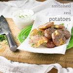 Is there anything better than a crispy potato? I don't think so. These oven-roasted, crispy smashed red potatoes will make you smile! | recipe from chattavore.com