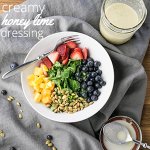 This honey lime dressing is sweet and creamy with a spicy hit of ginger (completely optional!). It's perfect for your summer (or winter) salads! | recipe from Chattavore.com
