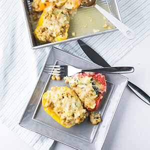 Vegetarian Instant Pot stuffed peppers are a delicious and easy vegetarian dinner. Slow cooker and oven directions included! | Recipe from Chattavore.com