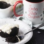 Santa's White Christmas Wacky Cake is super-easy-mixed in one pan-and so delicious with coconut, caramel, and vanilla flavors! #SantasWhiteChristmas #IC #ad #ShowUsYourSanta #cake #holidaybaking | Recipe from Chattavore.com
